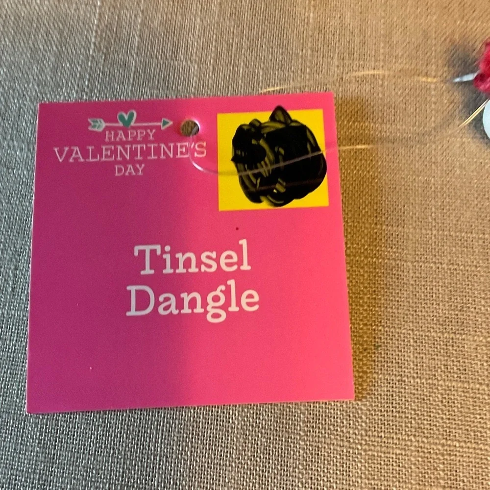Glittery Red Heart Ornament with Tassel